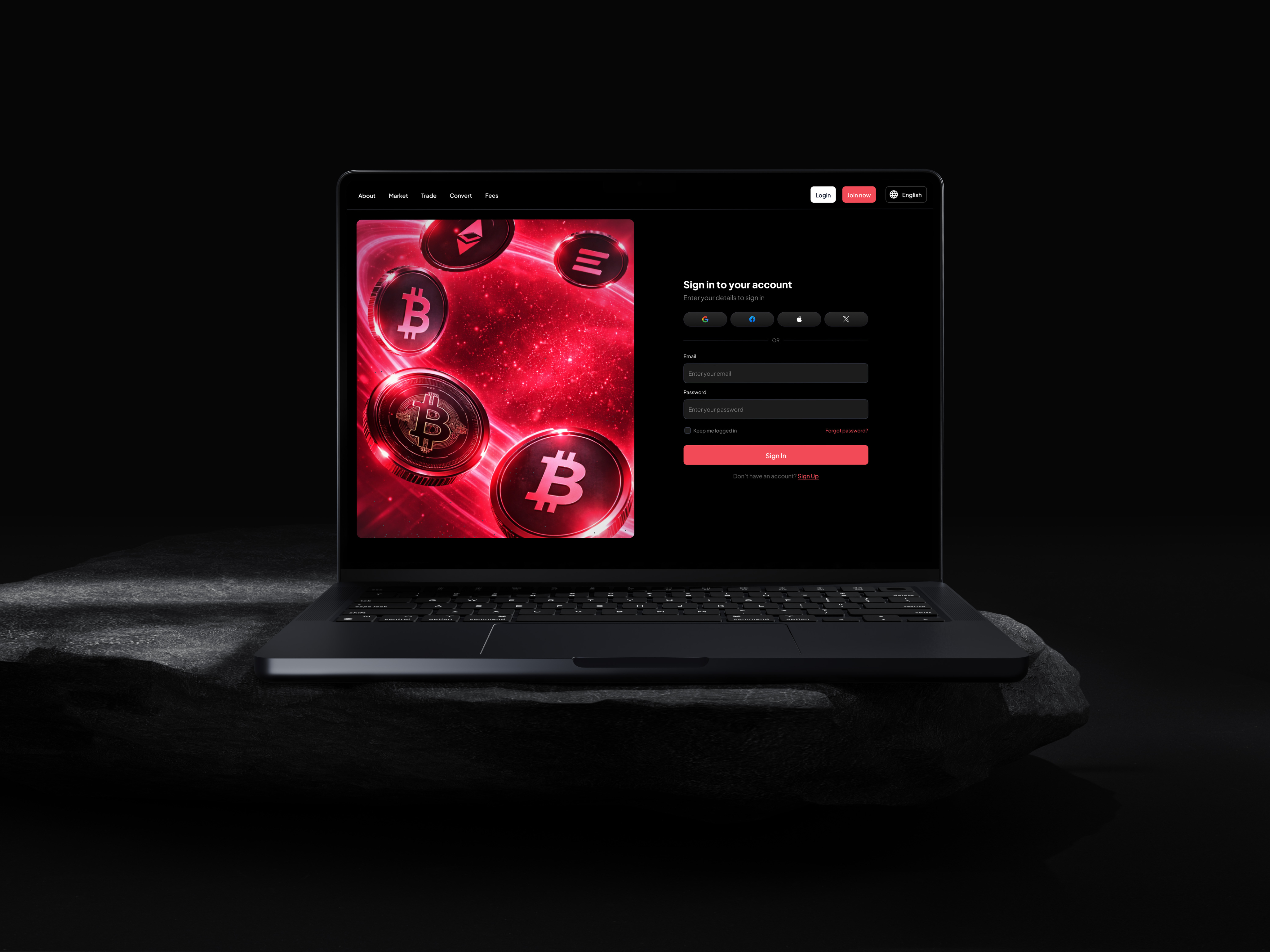 FinTech-handelsplattform för datorer