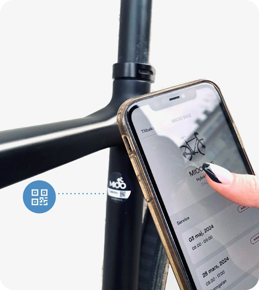 MIOO-appen med cykel- och serviceplan
